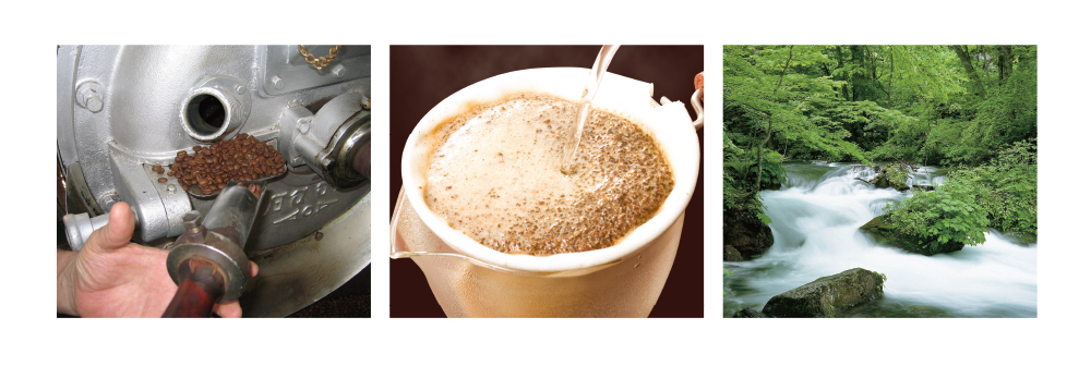 コーヒー豆の焙煎とネルドリップ抽出